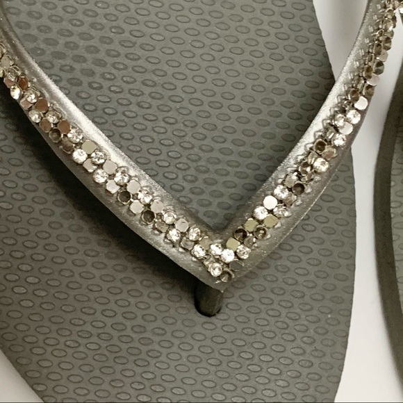 Havaianas Grey and Silver Flip Flops - Picture 7 of 15